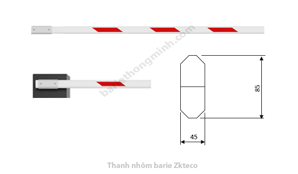 thanh chắn nhôm ZKTECO
